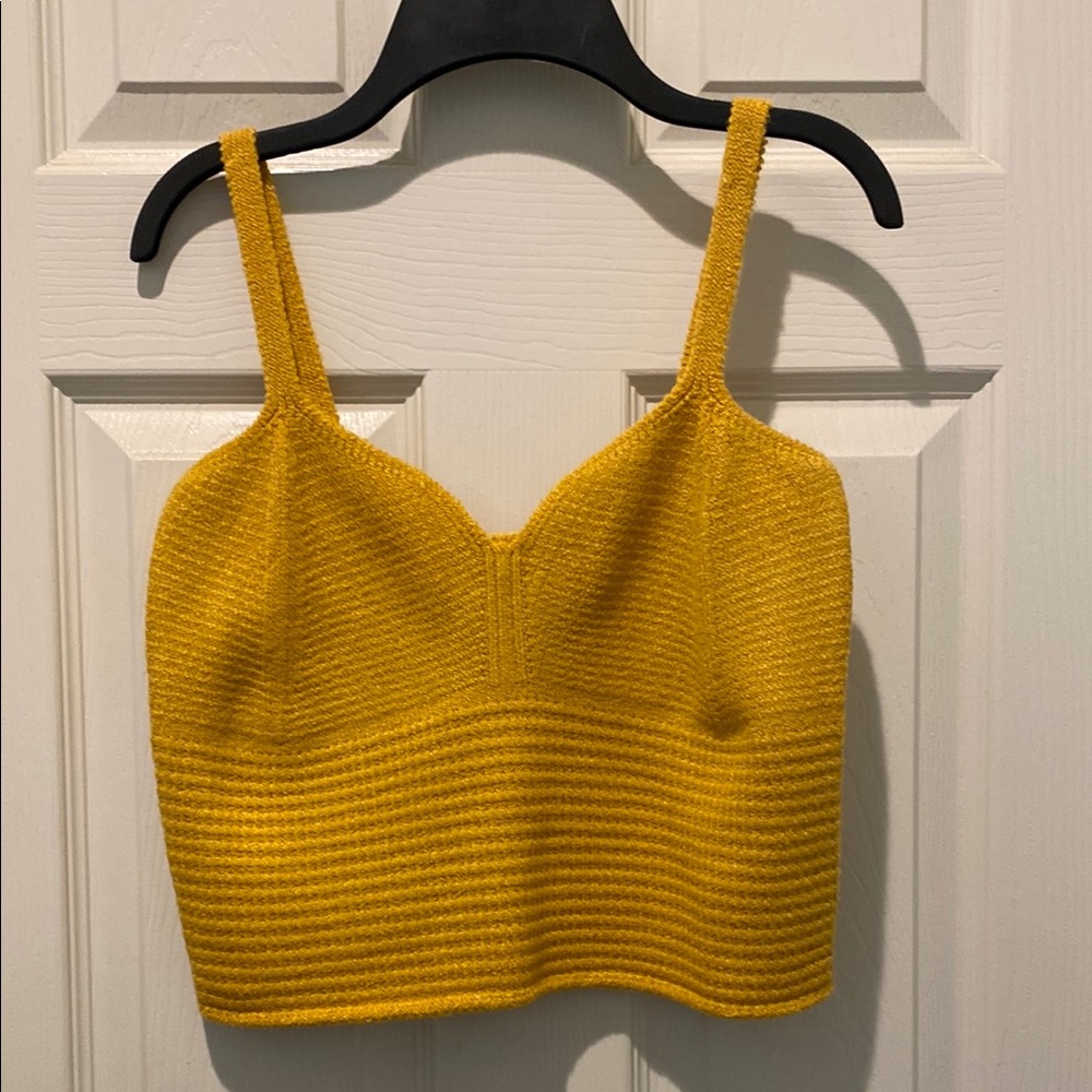 Yellow Knit Women's Top